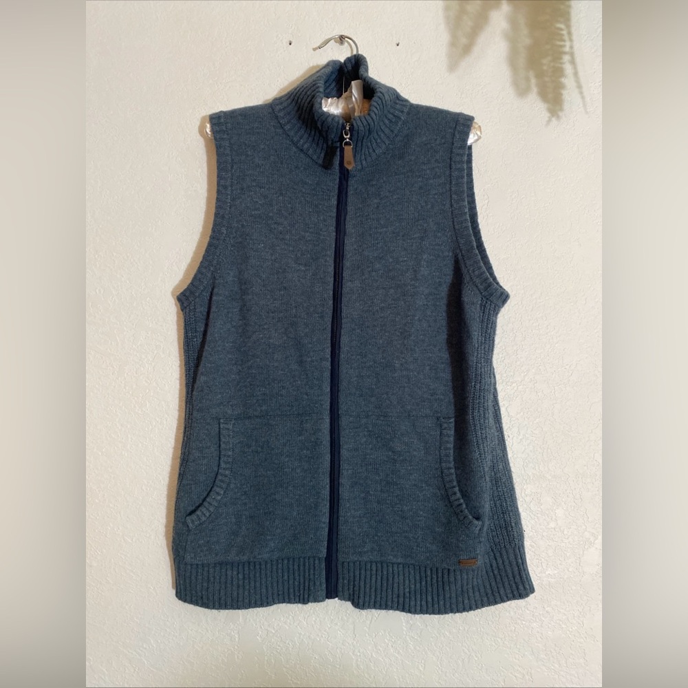 DUBARRY Of Ireland Blue Wool Blend Full Zip Up Vest women’s SZ EU 40 UK 14 US M